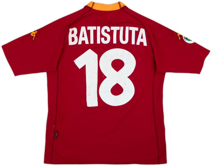 2000-01 Roma Camiseta Local Batistuta #18 - 6/10 - (XL)