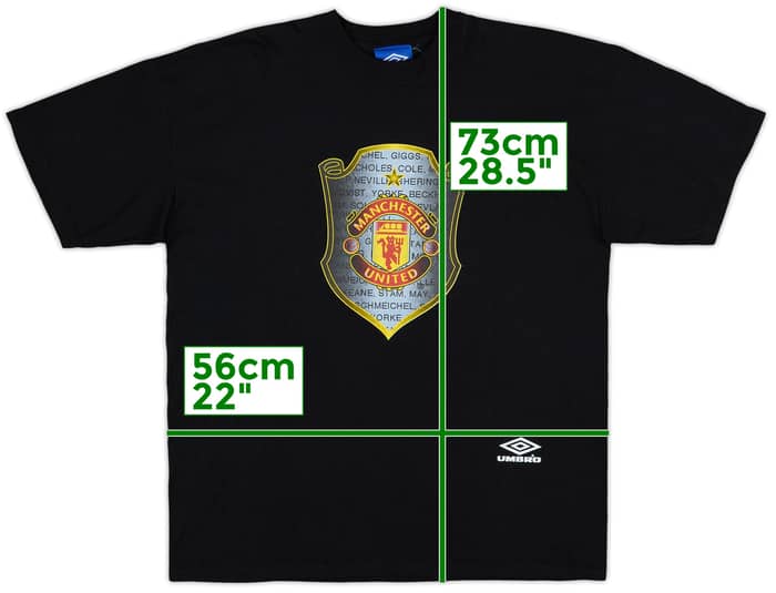 1998-99 Manchester United Umbro CL Final Cotton Tee - 8/10 - (L)
