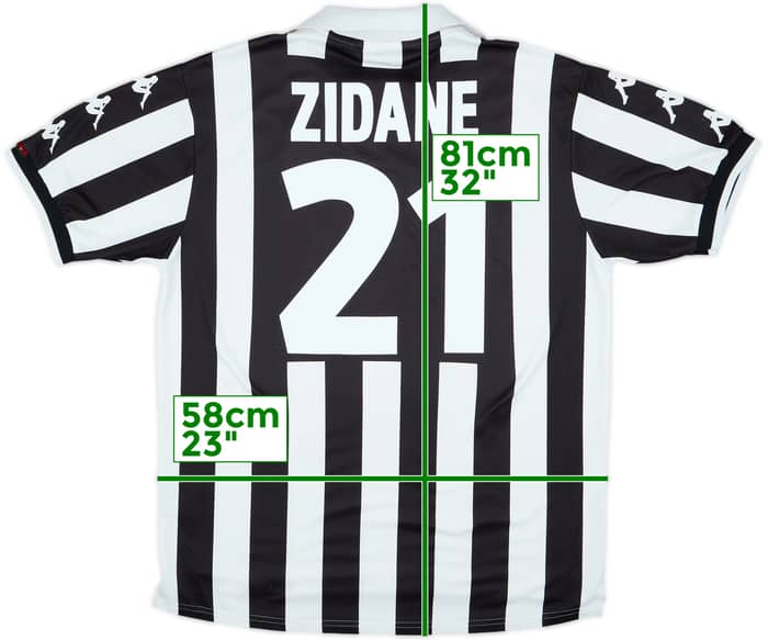 1998-99 Juventus Maillot Domicile Zidane #21 - 8/10 - (XL)