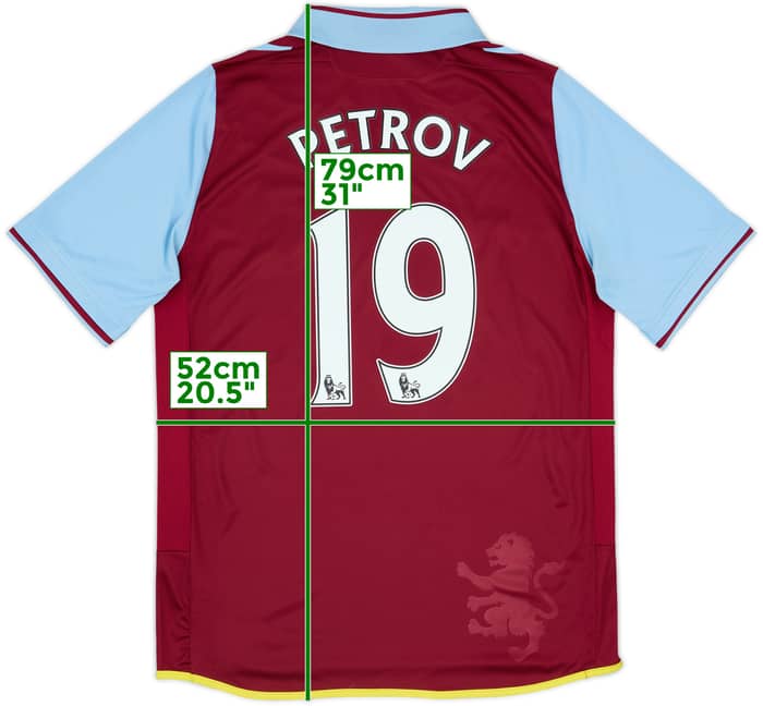 2012-13 Aston Villa Home Shirt Petrov #19 - 6/10 - (M)