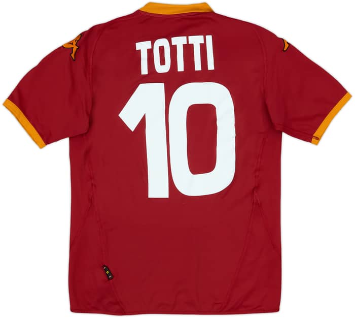2007-08 Roma Home Shirt Totti #10 - 6/10 - (S)