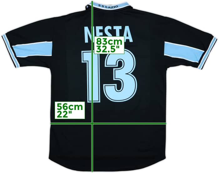 1999-00 Lazio Away Shirt Nesta #13 - 8/10 - (L)