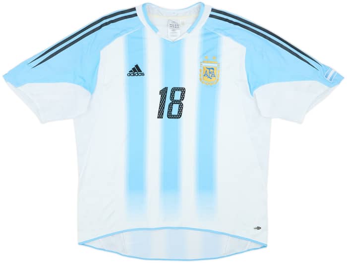 2004-05 Argentina Home Shirt Messi #18 - 8/10 - (XL)
