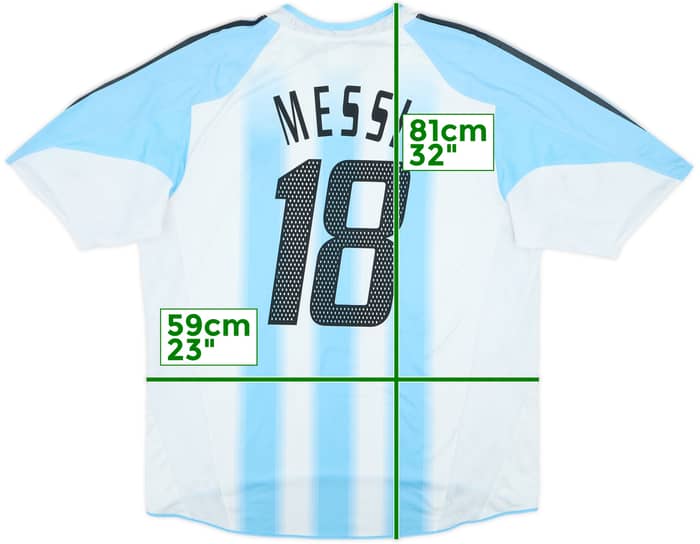 2004-05 Argentina Home Shirt Messi #18 - 8/10 - (XL)