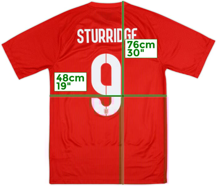 2014-15 England Away Shirt Sturridge #9 - 8/10 - (S)