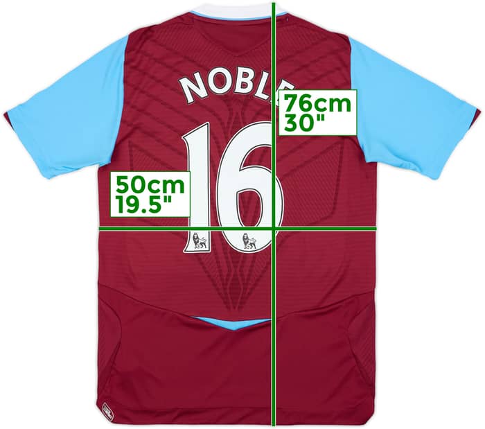 2008-09 West Ham Home Shirt Noble #16 - 9/10 - (S)