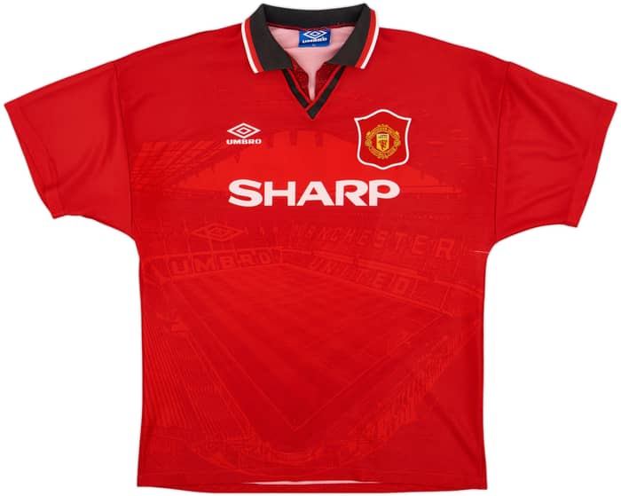 1994-96 Manchester United Home Shirt Keane #16 - 8/10 - (XL)