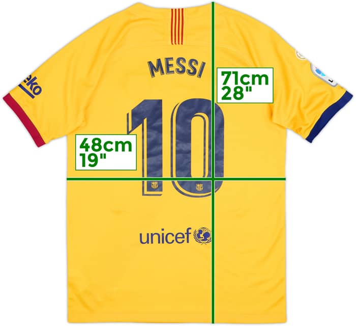 2019-20 Barcelona Away Shirt Messi #10 - 8/10 - (XL.Boys)