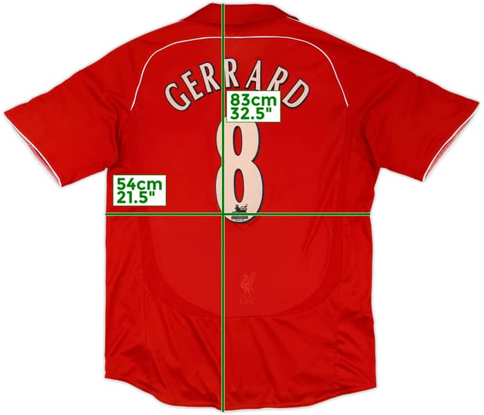 2006-08 Liverpool Home Shirt Gerrard #8 - 4/10 - (L)