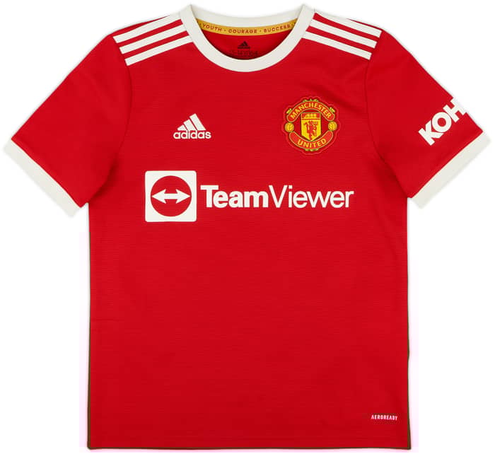 2021-22 Manchester United Home Shirt Ronaldo #7 - 8/10 - (L.Boys)