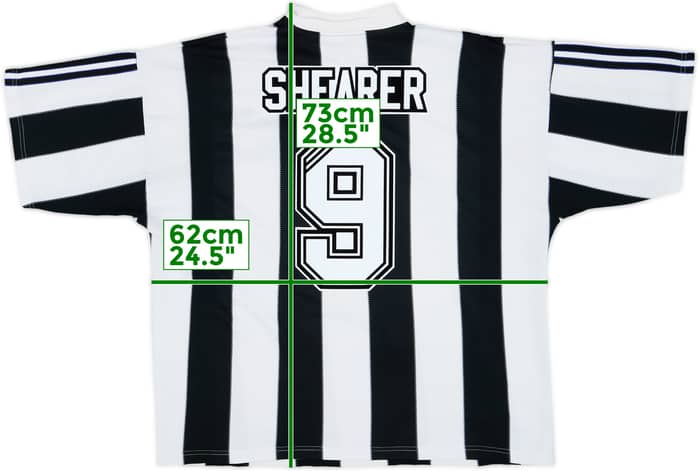 1995-97 Newcastle Home Shirt Shearer #9 - 8/10 - (XL)