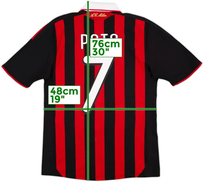 2009-10 AC Milan Home Shirt Pato #7 - 6/10 - (S)