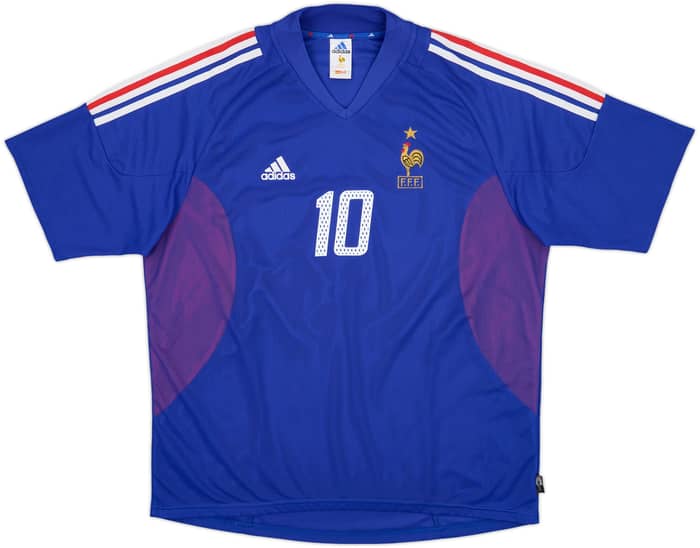 2002-04 France Home Shirt Zidane #10 - 6/10 - (XL)