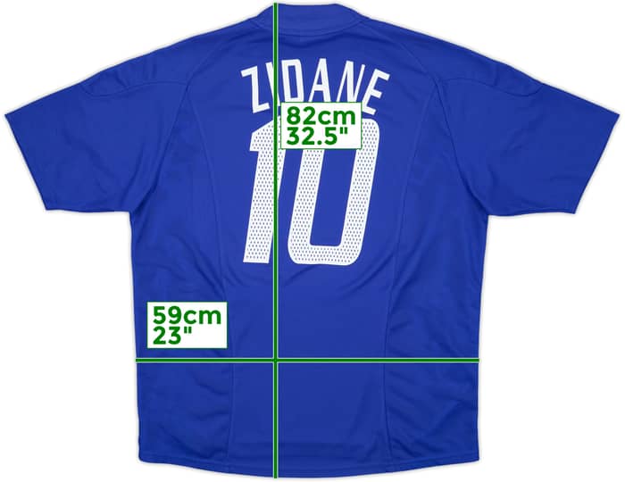 2002-04 France Home Shirt Zidane #10 - 6/10 - (XL)