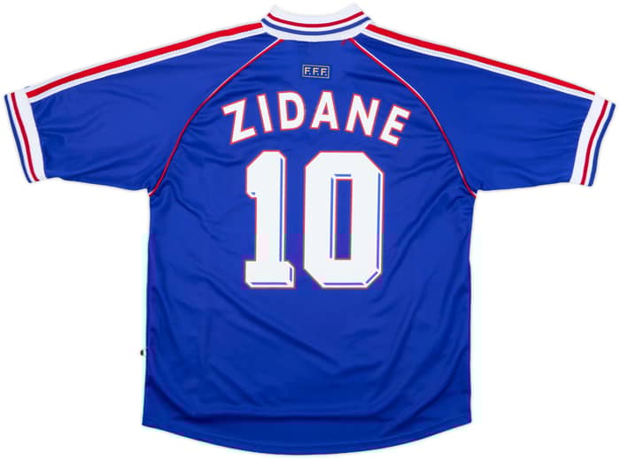 1998-00 France Home Shirt Zidane #10 - 8/10 - (L)
