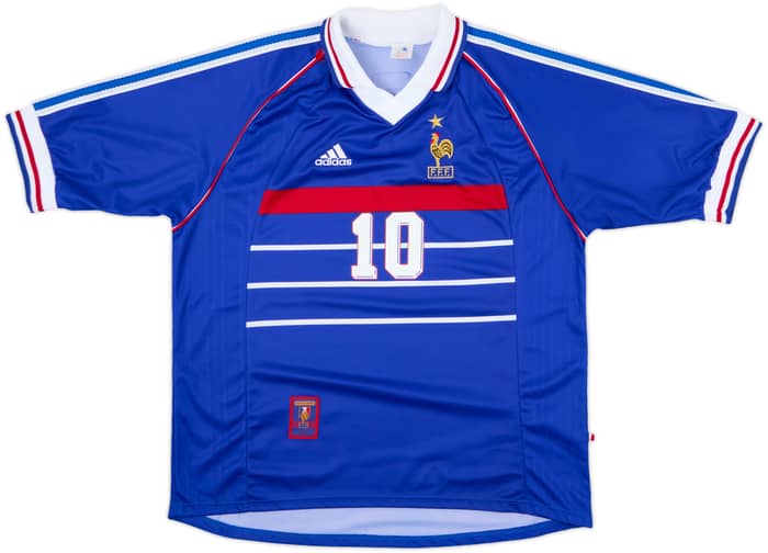 1998-00 France Home Shirt Zidane #10 - 8/10 - (L)