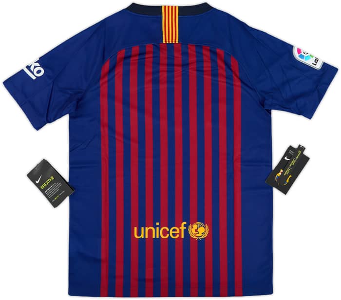 2018-19 Barcelona Home Shirt (L.Boys)
