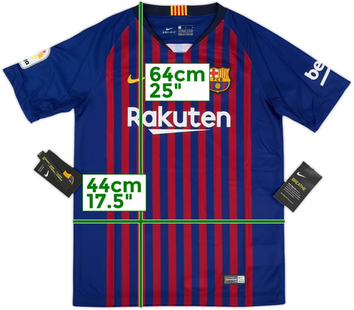 2018-19 Barcelona Home Shirt (L.Boys)