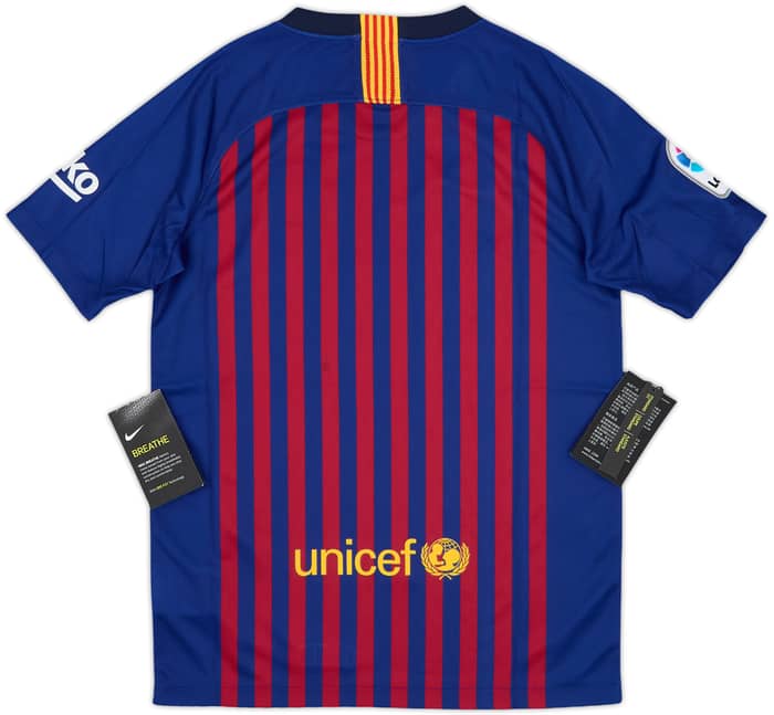 2018-19 Barcelona Home Shirt (L.Boys)
