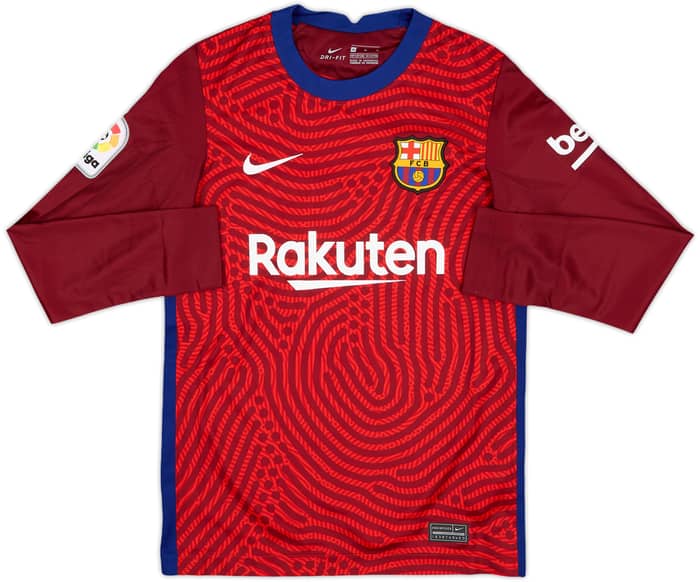 2020-21 Barcelona GK Shirt - 10/10 - (M.Boys)