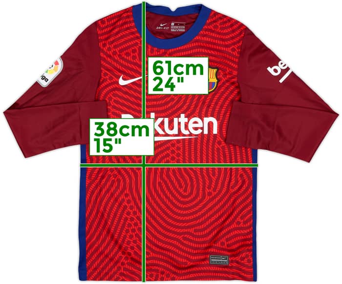 2020-21 Barcelona GK Shirt - 10/10 - (M.Boys)