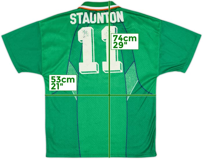1994-95 Ireland Home Shirt Staunton #11 - 6/10 - (M)