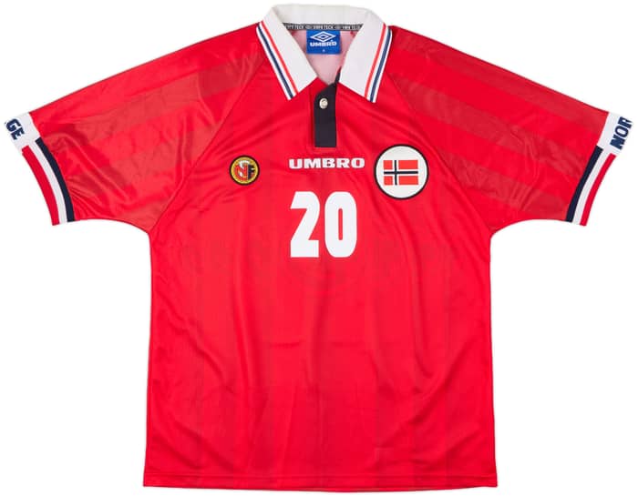 1998-00 Norway Home Shirt Solskjaer #20 - 8/10 - (M)