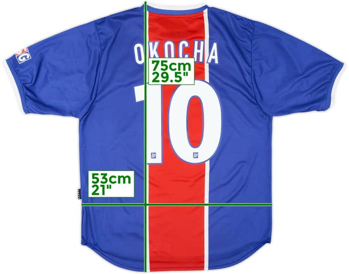 1999-00 Paris Saint-Germain Home Shirt Okocha #10 - 9/10 - (M)