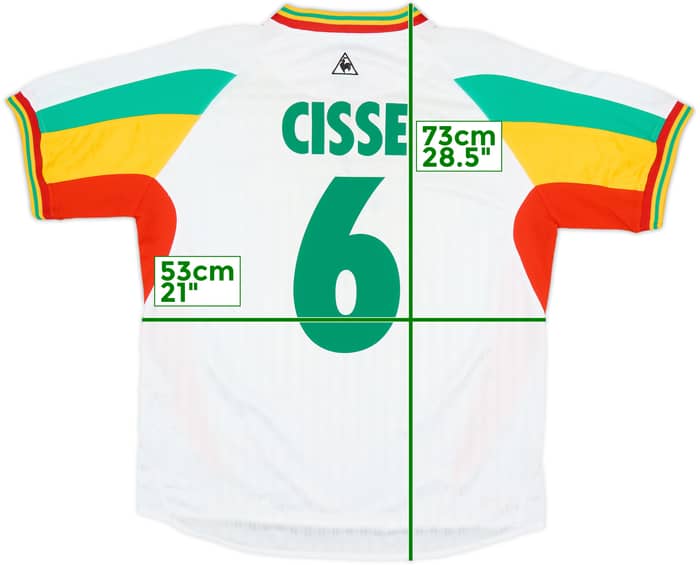 2002-04 Senegal Home Shirt Cisse #6 - 9/10 - (M)