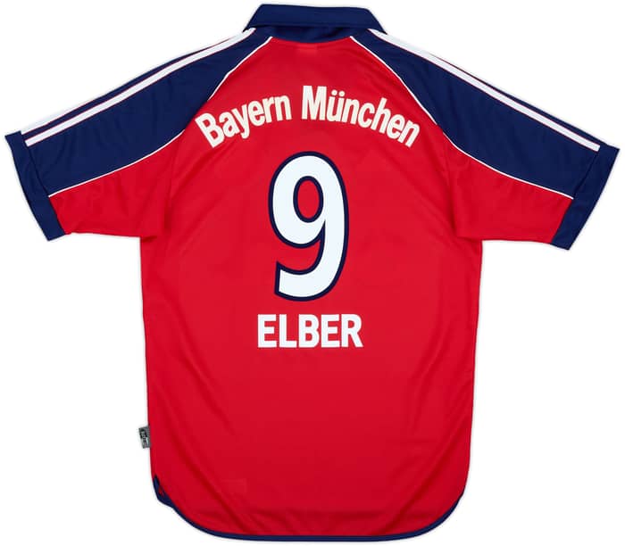 1999-01 Bayern Munich Home Shirt Elber #9 - 9/10 - (S)