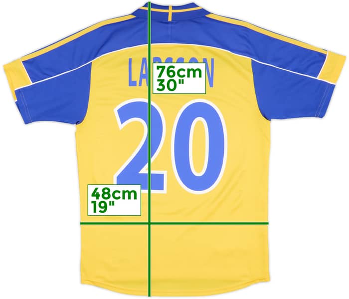 2000-02 Sweden Home Shirt Larsson #20 - 9/10 - (S)