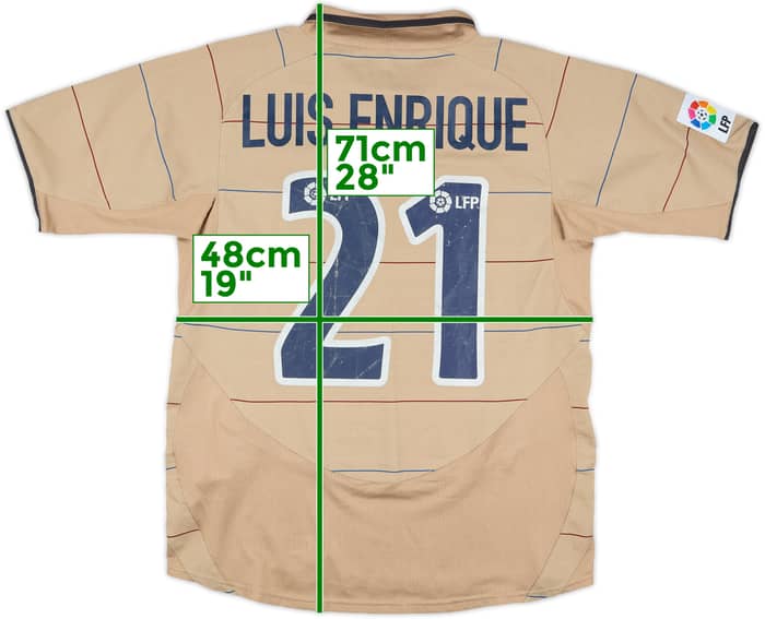 2003-05 Barcelona Away Shirt Luis Enrique #21 - 6/10 - (XL.Boys)