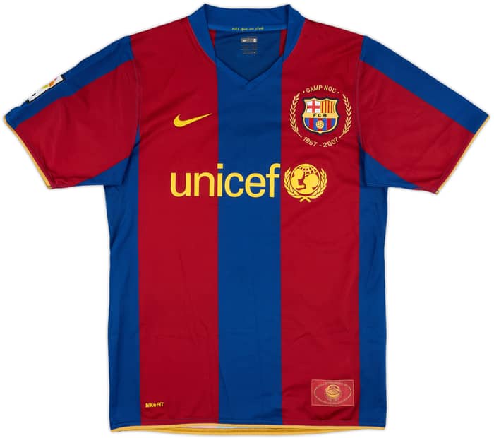 2007-08 Barcelona Home Shirt Ronaldinho #10 - 8/10 - (S)