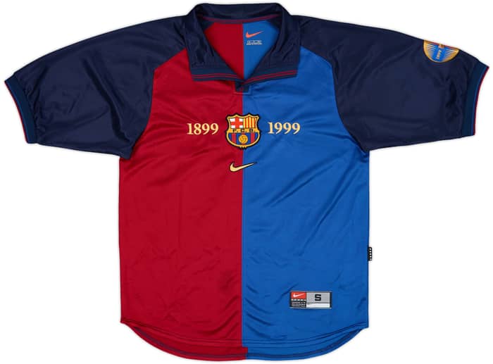 1999-00 Barcelona Centenary Home Shirt Guardiola #4 - 9/10 - (S)