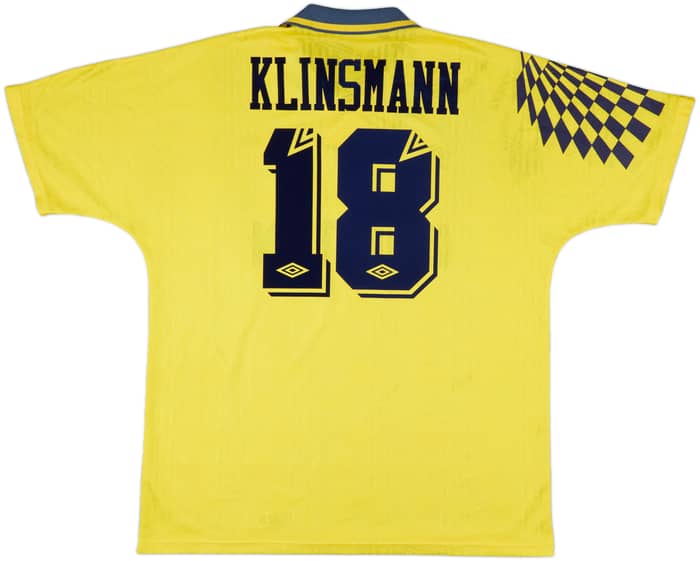 1991-95 Tottenham Away Shirt Klinsmann #18 - 8/10 - (XXL)