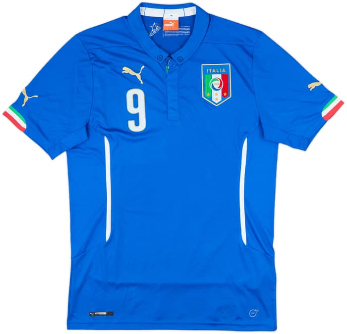 2014-15 Italy Home Shirt Balotelli #9 - 9/10 - (L)