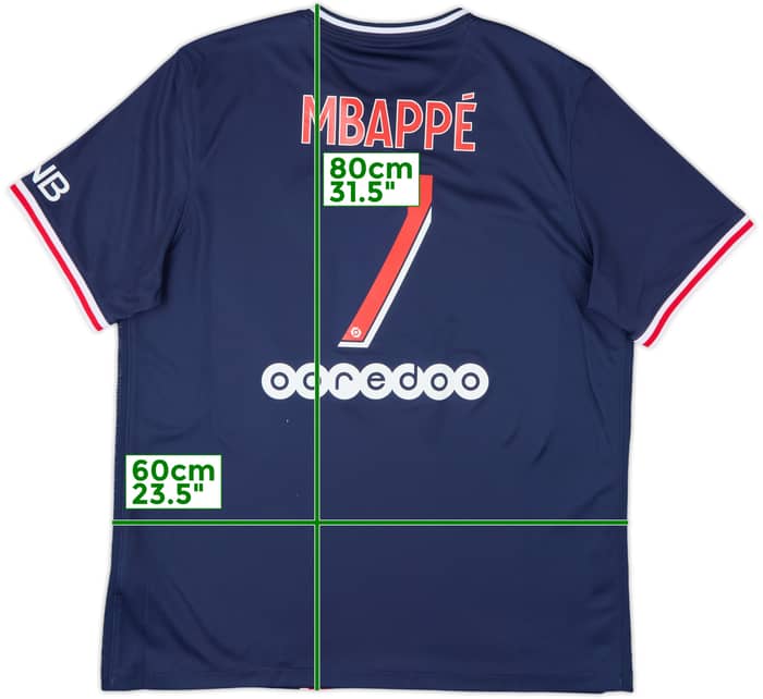 2020-21 Paris Saint-Germain Home Shirt Mbappe #7 - 7/10 - (XL)