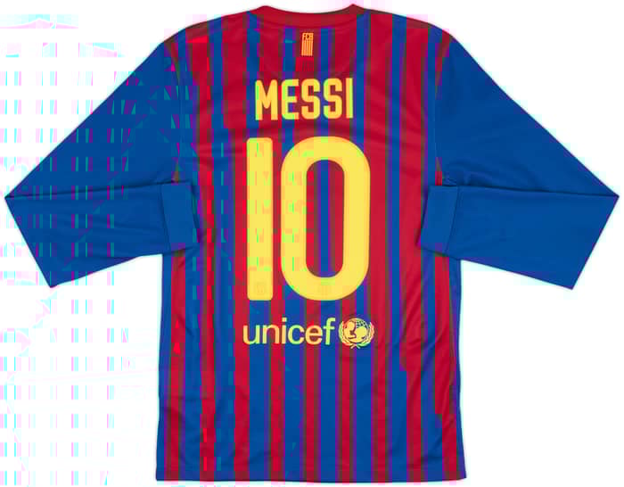 2011-12 Barcelona Home L/S Shirt Messi #10 - 5/10 - (S)