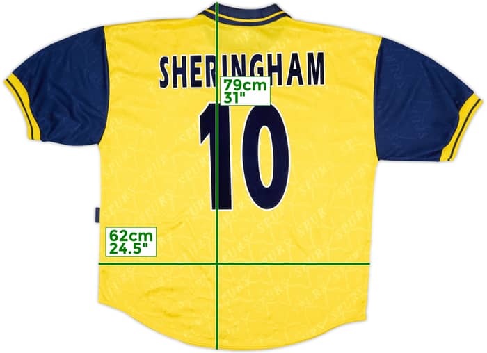 1995-97 Tottenham Third Shirt Sheringham #10 - 6/10 - (XL)