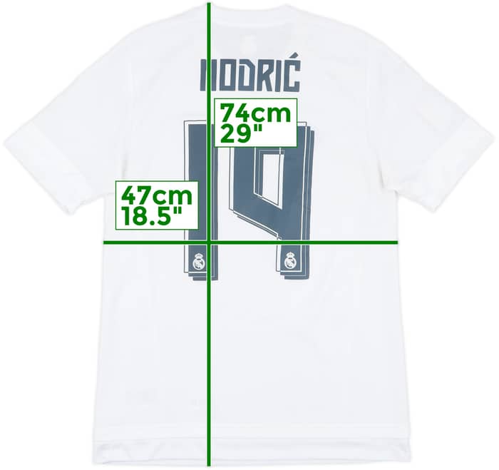 2015-16 Real Madrid Home Shirt Modric #19 - 8/10 - (M)