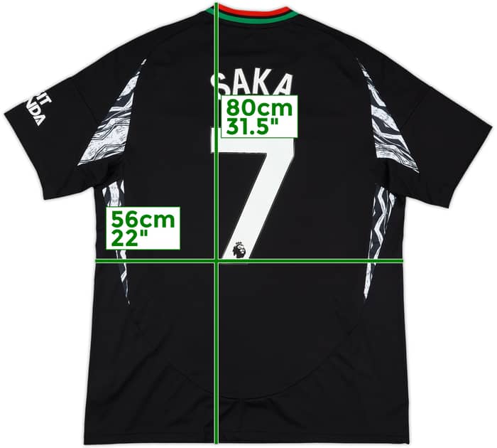 2024-25 Arsenal Away Shirt Saka #7 - 10/10 - (XL)