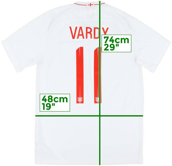 2018-19 England Home Shirt Vardy #11 - 8/10 - (M)