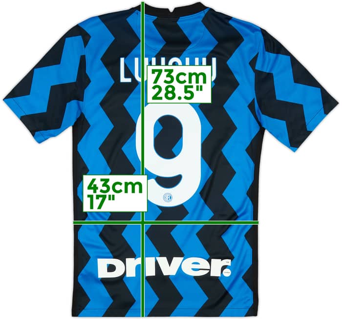 2020-21 Inter Milan Home Shirt Lukaku #9 - 10/10 - (XS)