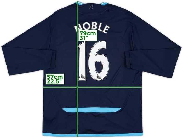 2009-10 West Ham Away L/S Shirt Noble #16 - 8/10 - (XL)