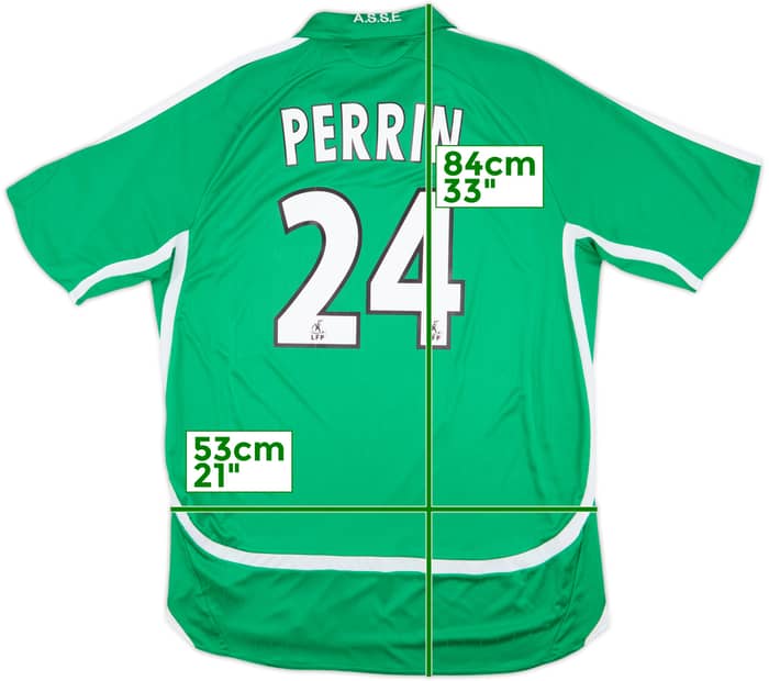 2006-07 Saint Etienne Home Shirt Perrin #24 - 8/10 - (L)