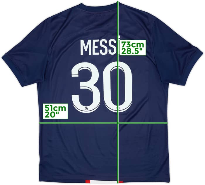 2022-23 Paris Saint-Germain Home Shirt Messi #30 - 7/10 - (L)
