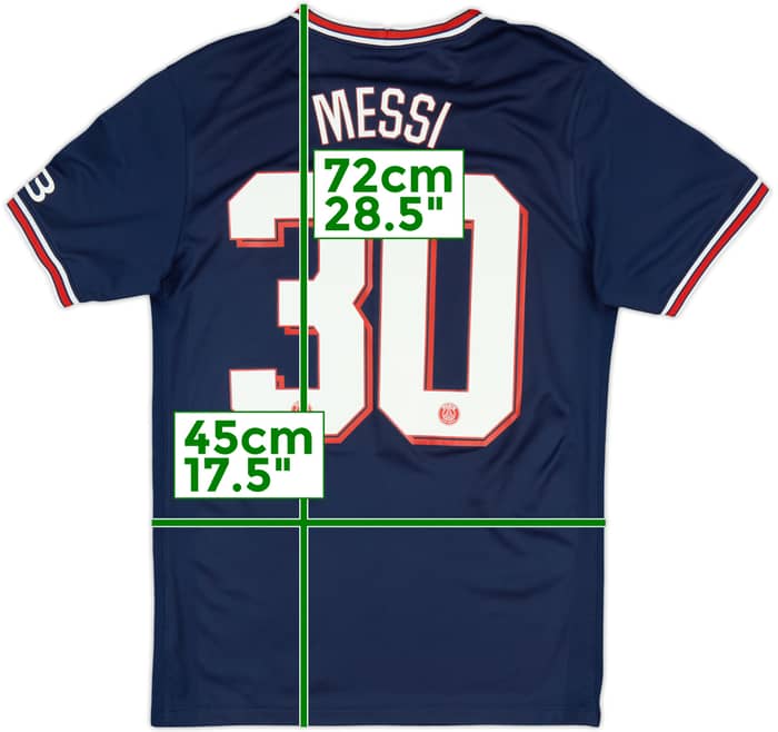 2021-22 Paris Saint-Germain Home Shirt Messi #30 - 9/10 - (S)