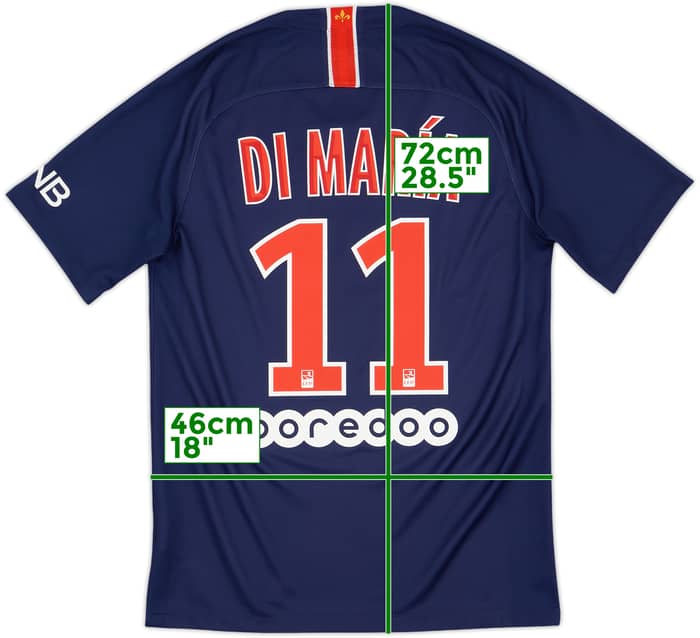 2018-19 Paris Saint-Germain Home Shirt DiMaria #11 - 9/10 - (S)