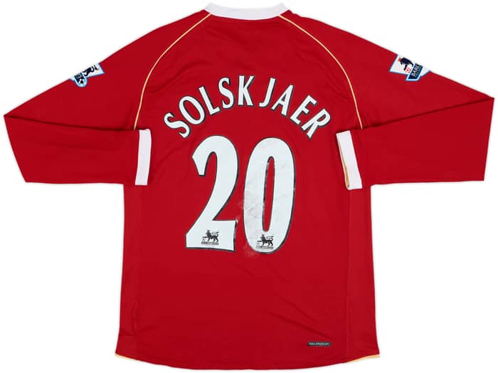 2006-07 Manchester United Home L/S Shirt Solskjaer #20 - 6/10 - (S)