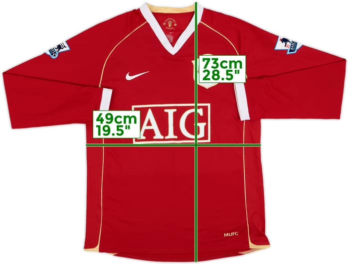 2006-07 Manchester United Home L/S Shirt Solskjaer #20 - 6/10 - (S)